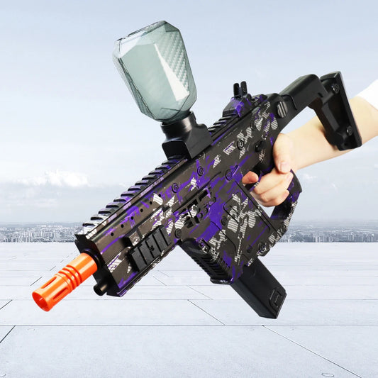 Rechargeable Vector SMG Electric Blaster - Metallic Finish - Automatic Outdoor Toy Gun for Team Battles - Great for Holidays